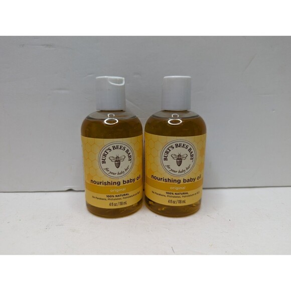 Burt's Bees Baby Nourishing Baby Oil 4 Oz x 2 Discontinued NEW - Picture 1 of 3